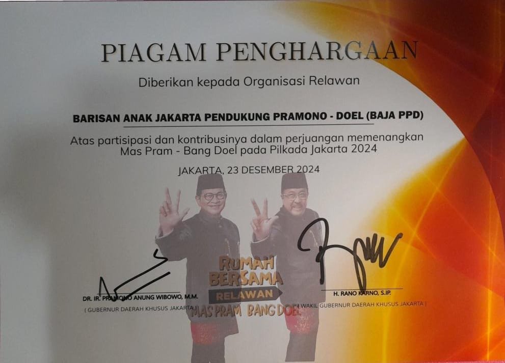 Barisan Anak Jakarta Tim Relawan Pramono Doel